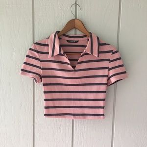 Shein Ribbed Knit Crop Top: XS